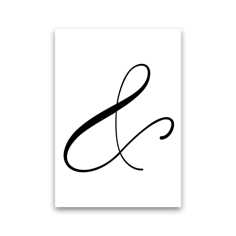 Ampersand Framed Typography Wall Art Print Print Only