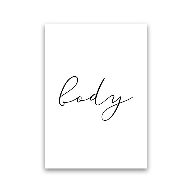 Body Framed Typography Wall Art Print Print Only
