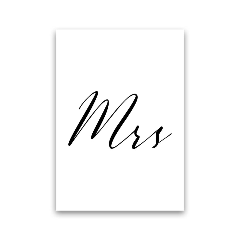 Mrs Framed Typography Wall Art Print Print Only