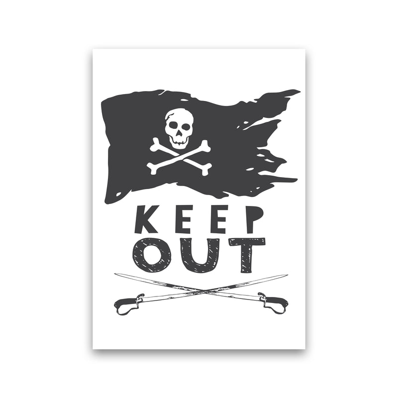 Pirate Keep Out Framed Nursey Wall Art Print Print Only