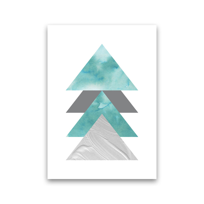 Marble Teal And Silver 2 Art Print by Pixy Paper Print Only