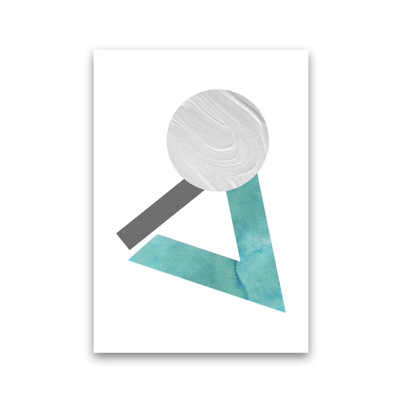 Marble Teal And Silver 3 Art Print by Pixy Paper Print Only