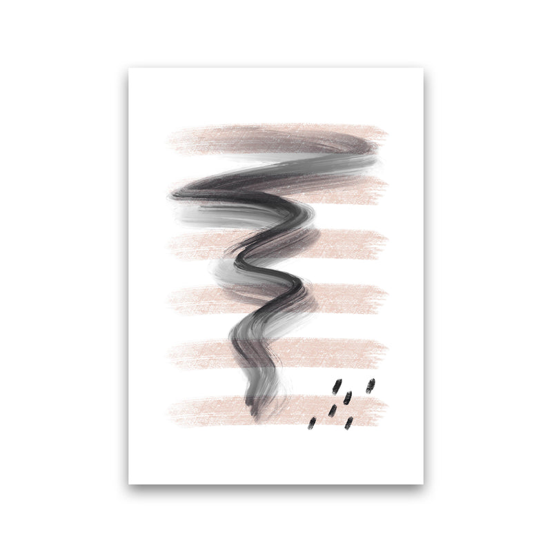 Dalia Chalk Pink Lines Black Storm  Art Print by Pixy Paper Print Only