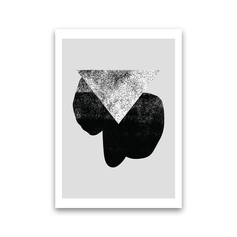 Graffiti Black And Grey Triangle  Art Print by Pixy Paper Print Only