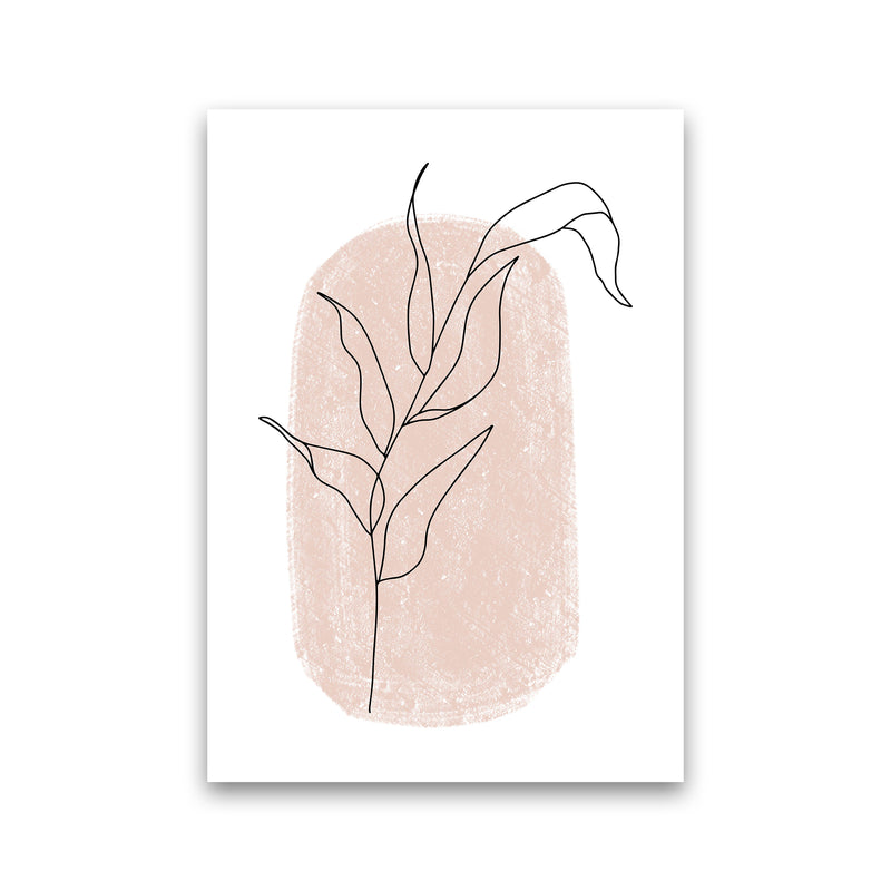 Dalia Chalk Pink Floral Leaf  Art Print by Pixy Paper Print Only