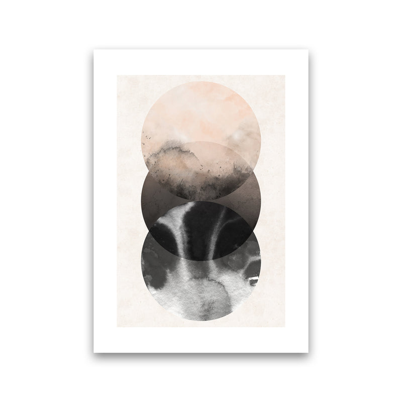 Nude And Pearl Three Circles  Art Print by Pixy Paper Print Only