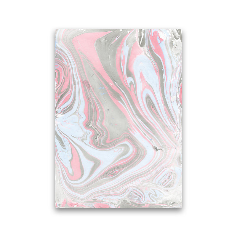 Liquid Mix Stone And Pink  Art Print by Pixy Paper Print Only