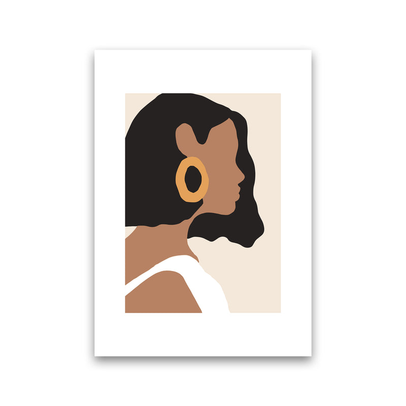 Mica Girl With Earring N6  Art Print by Pixy Paper Print Only