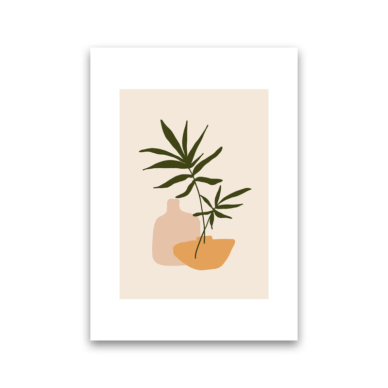 Mica Plant Pots Beige N1  Art Print by Pixy Paper Print Only