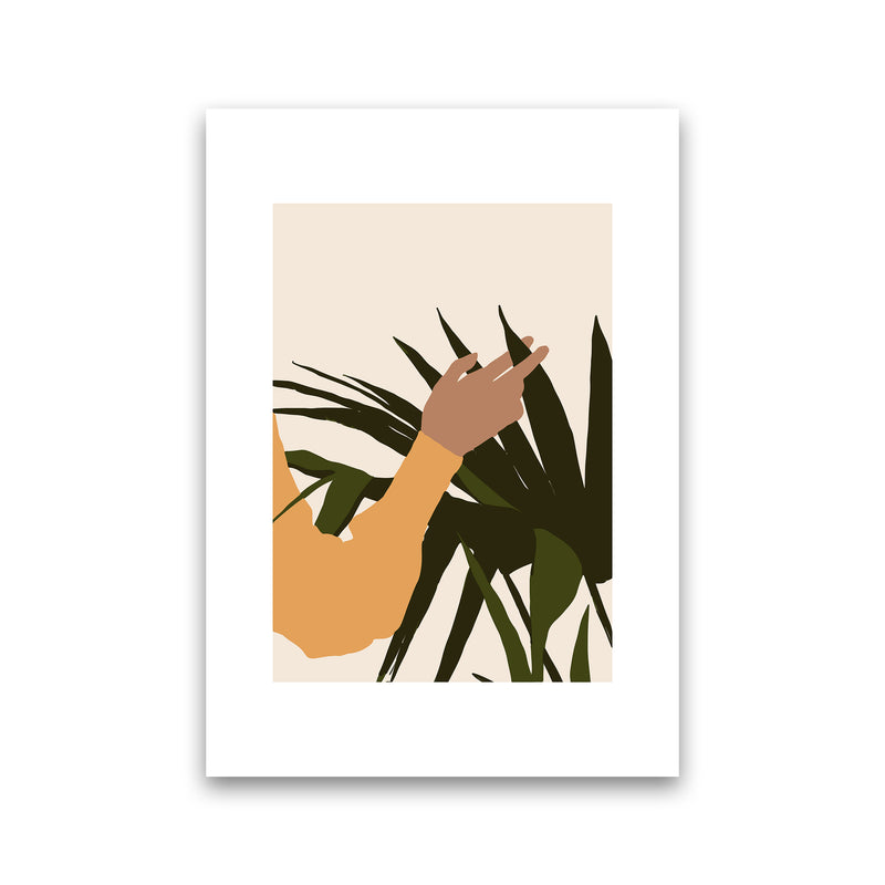 Mica Hand On Plant - N5  Art Print by Pixy Paper Print Only