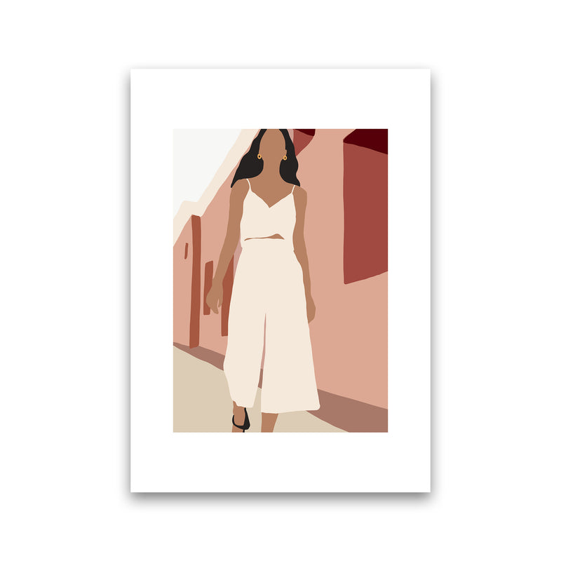 Mica Girl In Street N7  Art Print by Pixy Paper Print Only