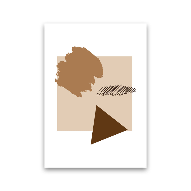 Square Mismatch Taupe  Art Print by Pixy Paper Print Only