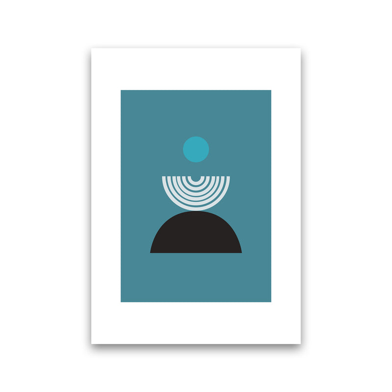 Mita Teal Fountain N8  Art Print by Pixy Paper Print Only