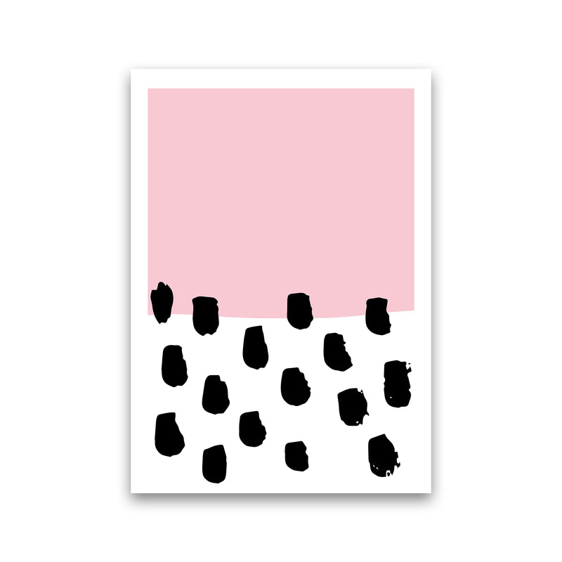Pink Polka Neon Funk  Art Print by Pixy Paper Print Only