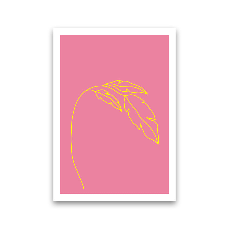 Plant Pink Neon Funk  Art Print by Pixy Paper Print Only
