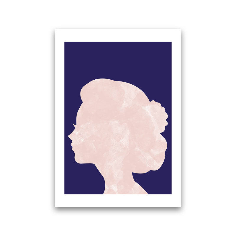 Marble Head Navy  Art Print by Pixy Paper Print Only