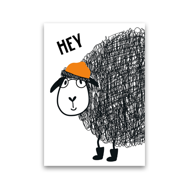 Hey Sheep Animal  Art Print by Pixy Paper Print Only