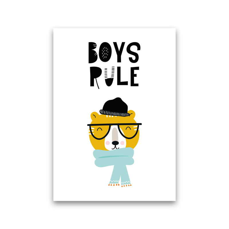 Boys Rule Animal  Art Print by Pixy Paper Print Only