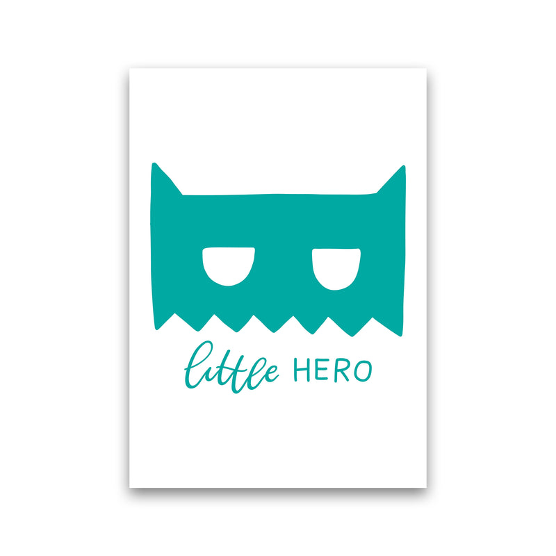 Little Hero Mask Teal Super Scandi  Art Print by Pixy Paper Print Only
