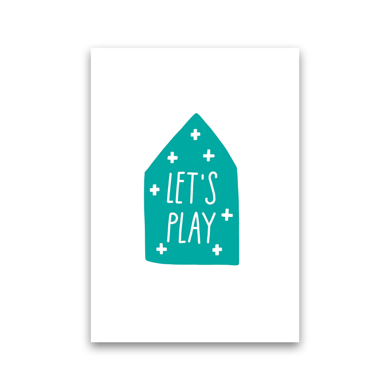 Let'S Play House Teal Super Scandi  Art Print by Pixy Paper Print Only