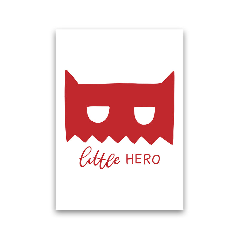 Little Hero Mask Red Super Scandi  Art Print by Pixy Paper Print Only