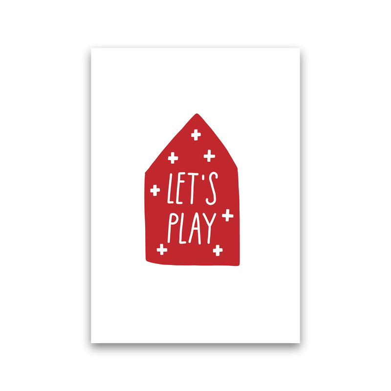 Let'S Play House Red Super Scandi  Art Print by Pixy Paper Print Only