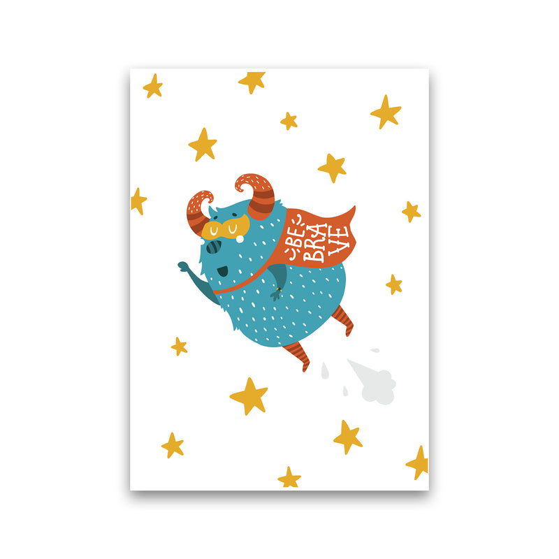 Little Monsters Flying Be Brave  Art Print by Pixy Paper Print Only