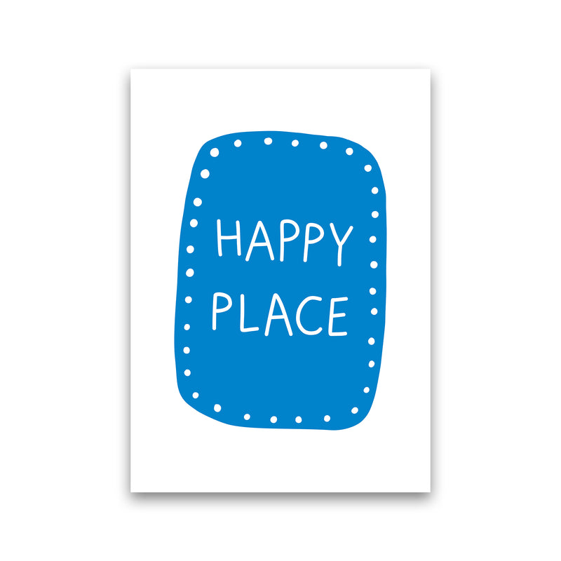 Happy Place Blue Super Scandi  Art Print by Pixy Paper Print Only
