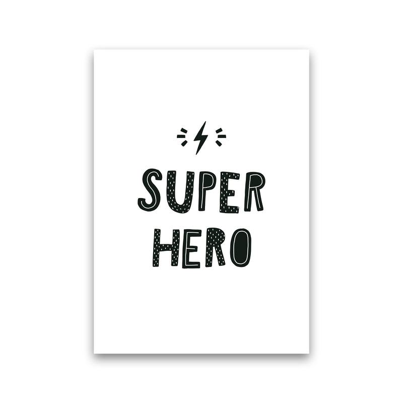 Super Hero Black Super Scandi  Art Print by Pixy Paper Print Only