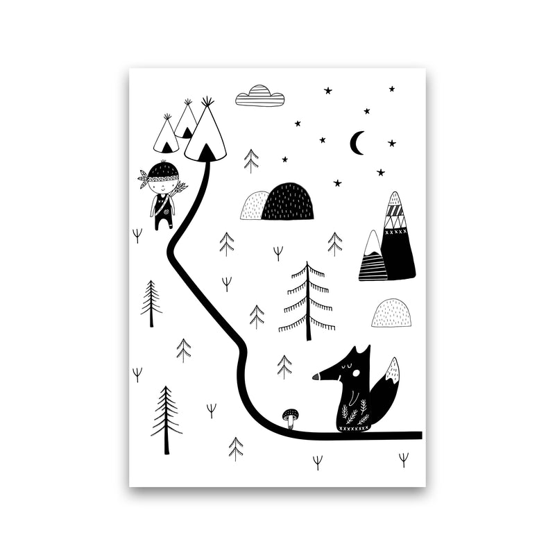 Little Explorer Winding Road  Art Print by Pixy Paper Print Only