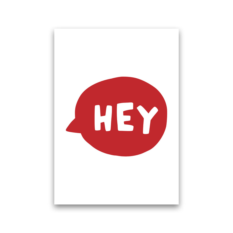 Hey Bubble Red Super Scandi  Art Print by Pixy Paper Print Only