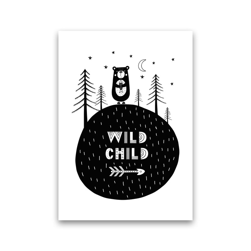 Wild Child Forest Bear  Art Print by Pixy Paper Print Only