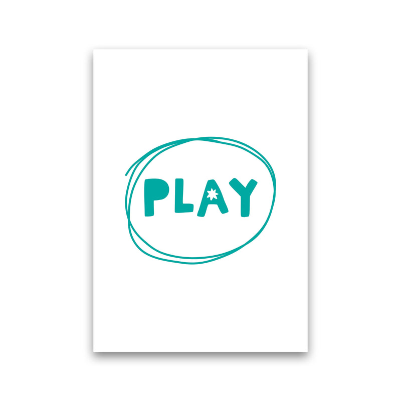 Play Teal Super Scandi  Art Print by Pixy Paper Print Only