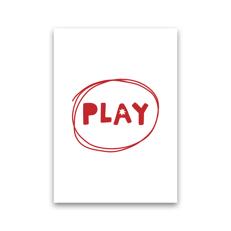 Play Red Super Scandi  Art Print by Pixy Paper Print Only