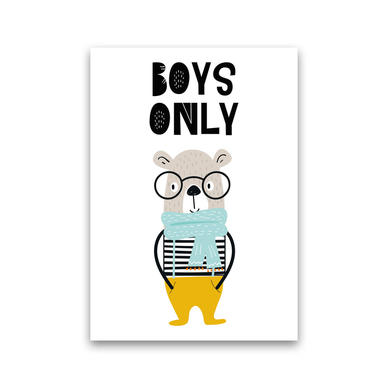 Boys Only Animal Pop  Art Print by Pixy Paper Print Only