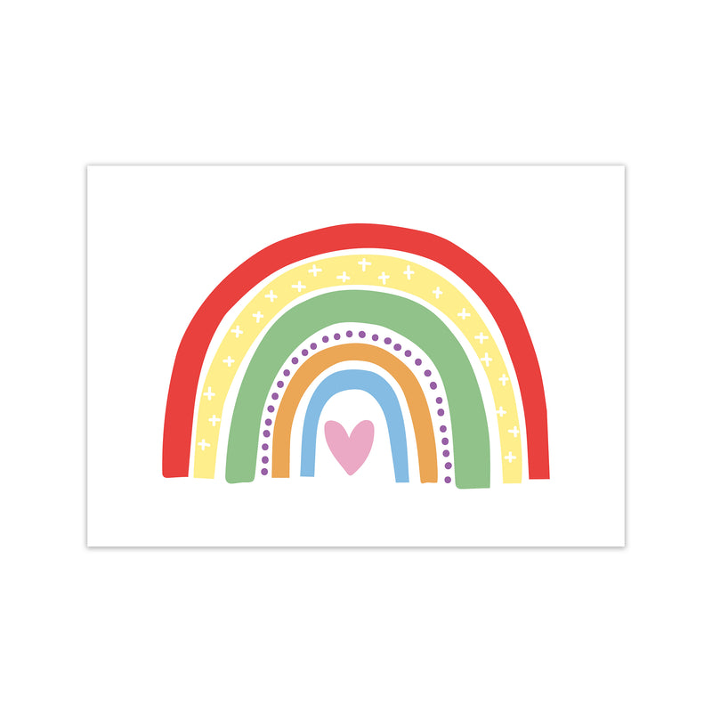 Rainbow With Heart  Art Print by Pixy Paper Print Only