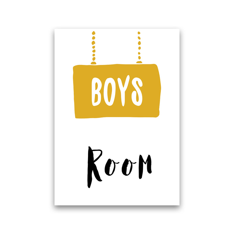 Boys Room Mustard  Art Print by Pixy Paper Print Only