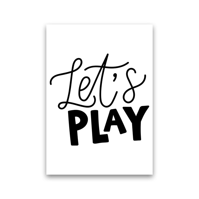 Let'S Play Black  Art Print by Pixy Paper Print Only
