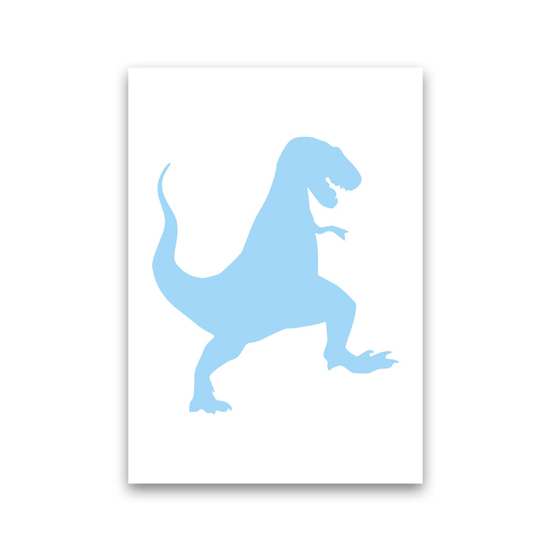 T-Rex Light Blue  Art Print by Pixy Paper Print Only