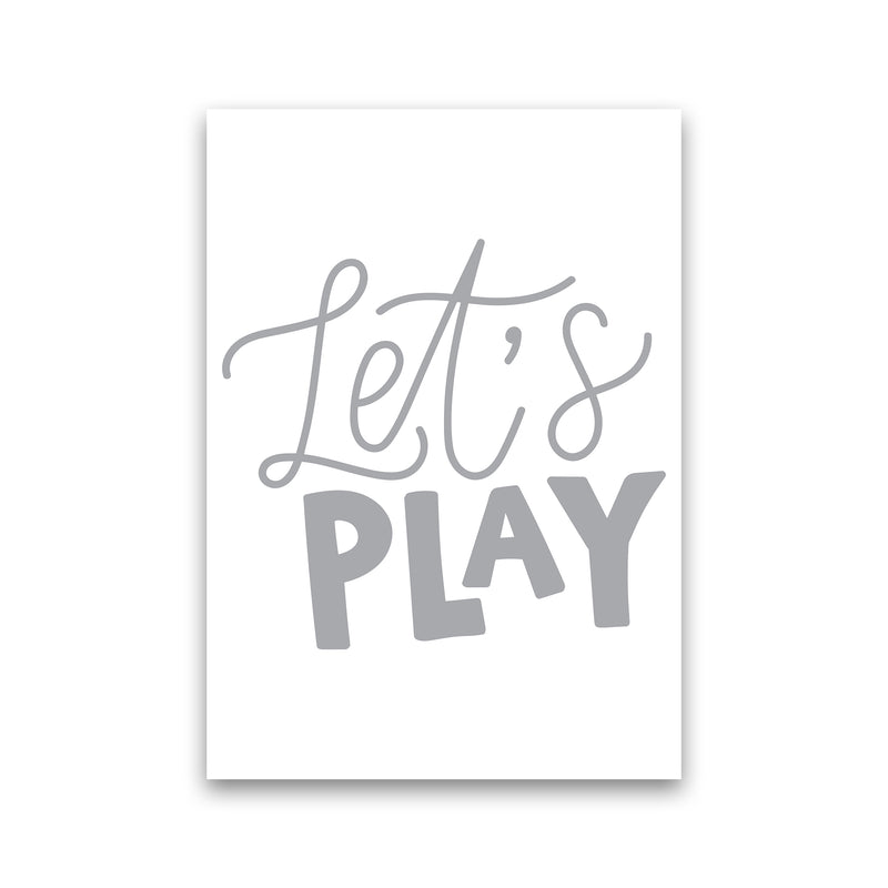 Let'S Play Grey  Art Print by Pixy Paper Print Only