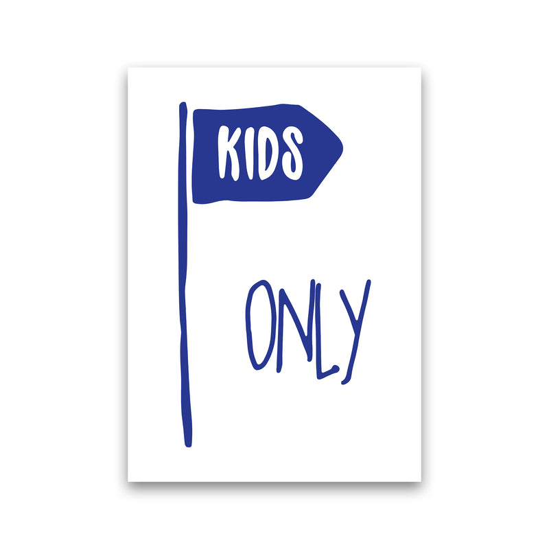 Kids Only Navy  Art Print by Pixy Paper Print Only