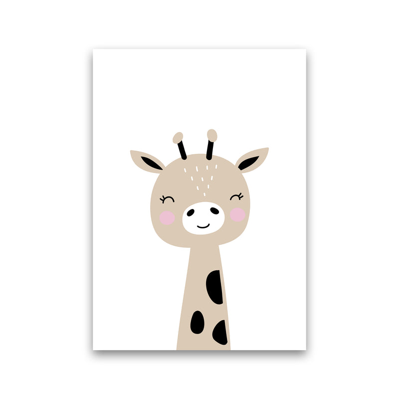 Giraffe Brown  Art Print by Pixy Paper Print Only