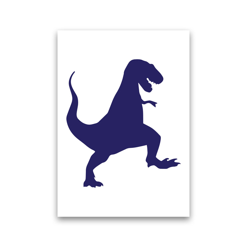 T-Rex Navy  Art Print by Pixy Paper Print Only