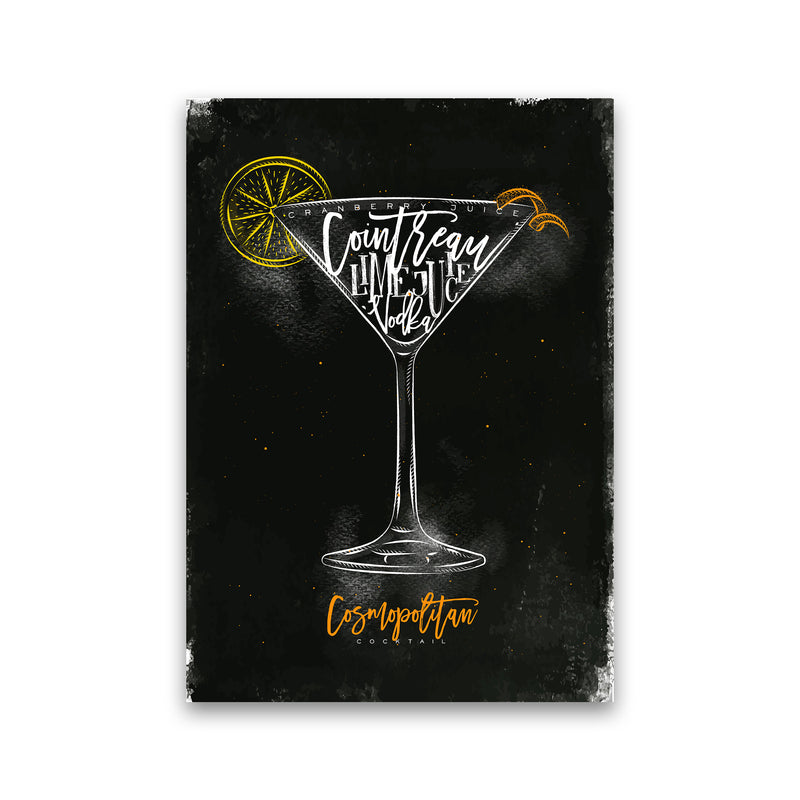 Cosmopolitan Cocktail Black  Art Print by Pixy Paper Print Only