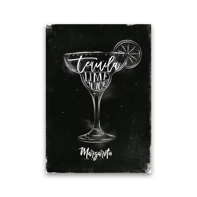 Margarita Cocktail Black  Art Print by Pixy Paper Print Only