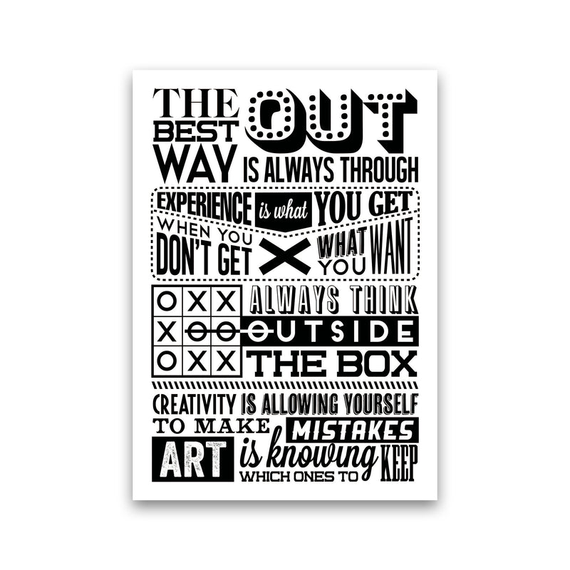 The Best Way Out Vintage  Art Print by Pixy Paper Print Only