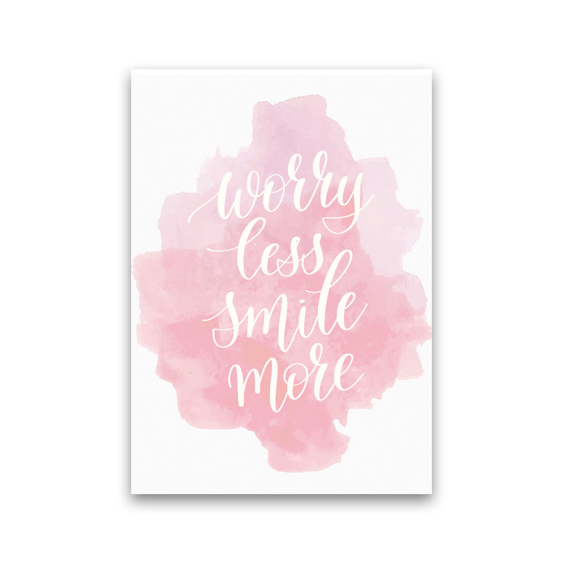 Worry Less Smile More  Art Print by Pixy Paper Print Only