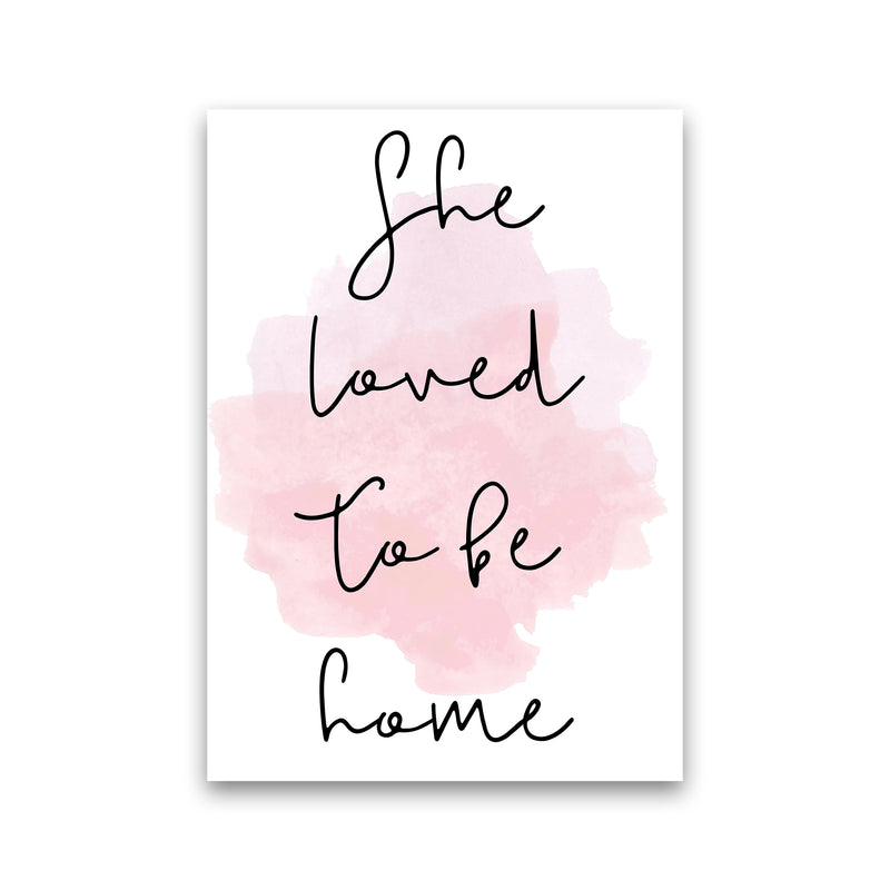 She Loved To Be Home  Art Print by Pixy Paper Print Only
