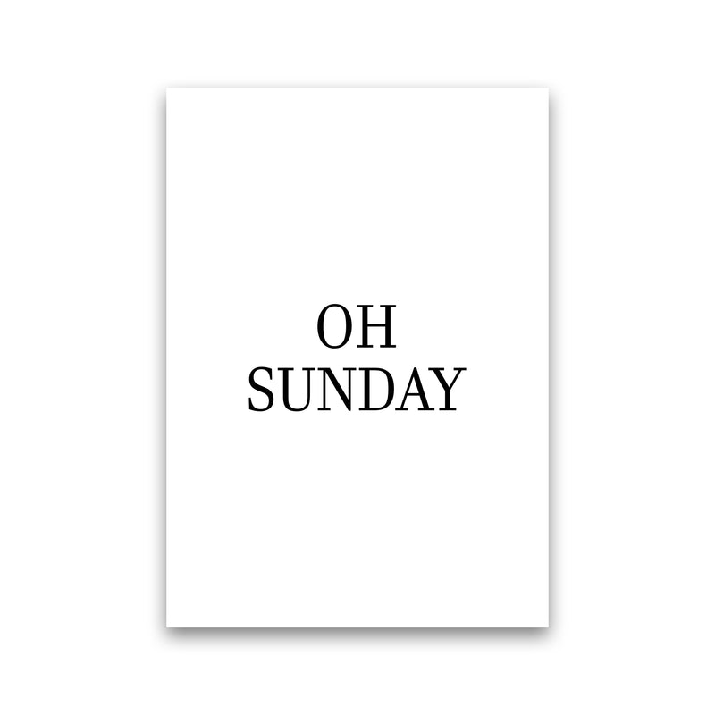 Oh Sunday  Art Print by Pixy Paper Print Only
