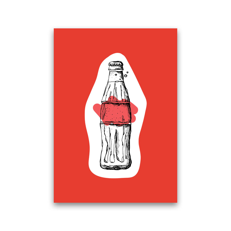 Kitchen Pop Cola Red Art Print by Pixy Paper Print Only